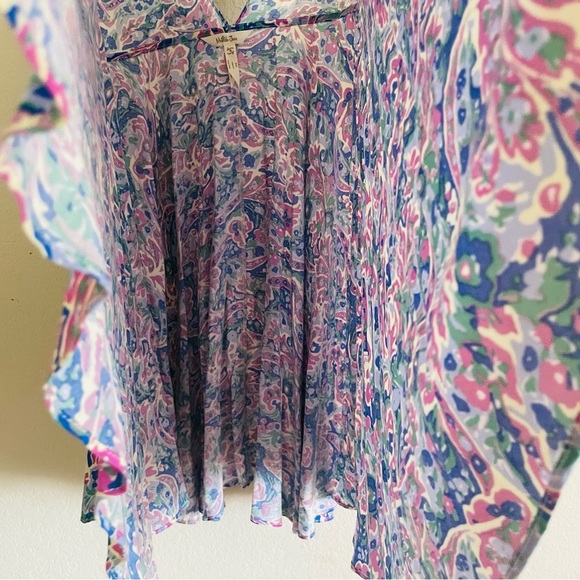 Matilda Jane woman’s paisley flowy top size S feminine colorful flared chic - Picture 5 of 9